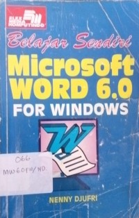 Image of Belajar Sendiri Microsoft Word 6.0